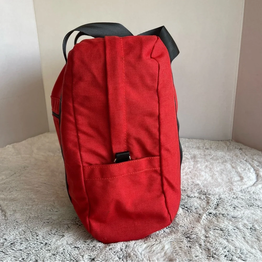 Vintage REI Medium Duffel Red Canvas Travel Tote Bag